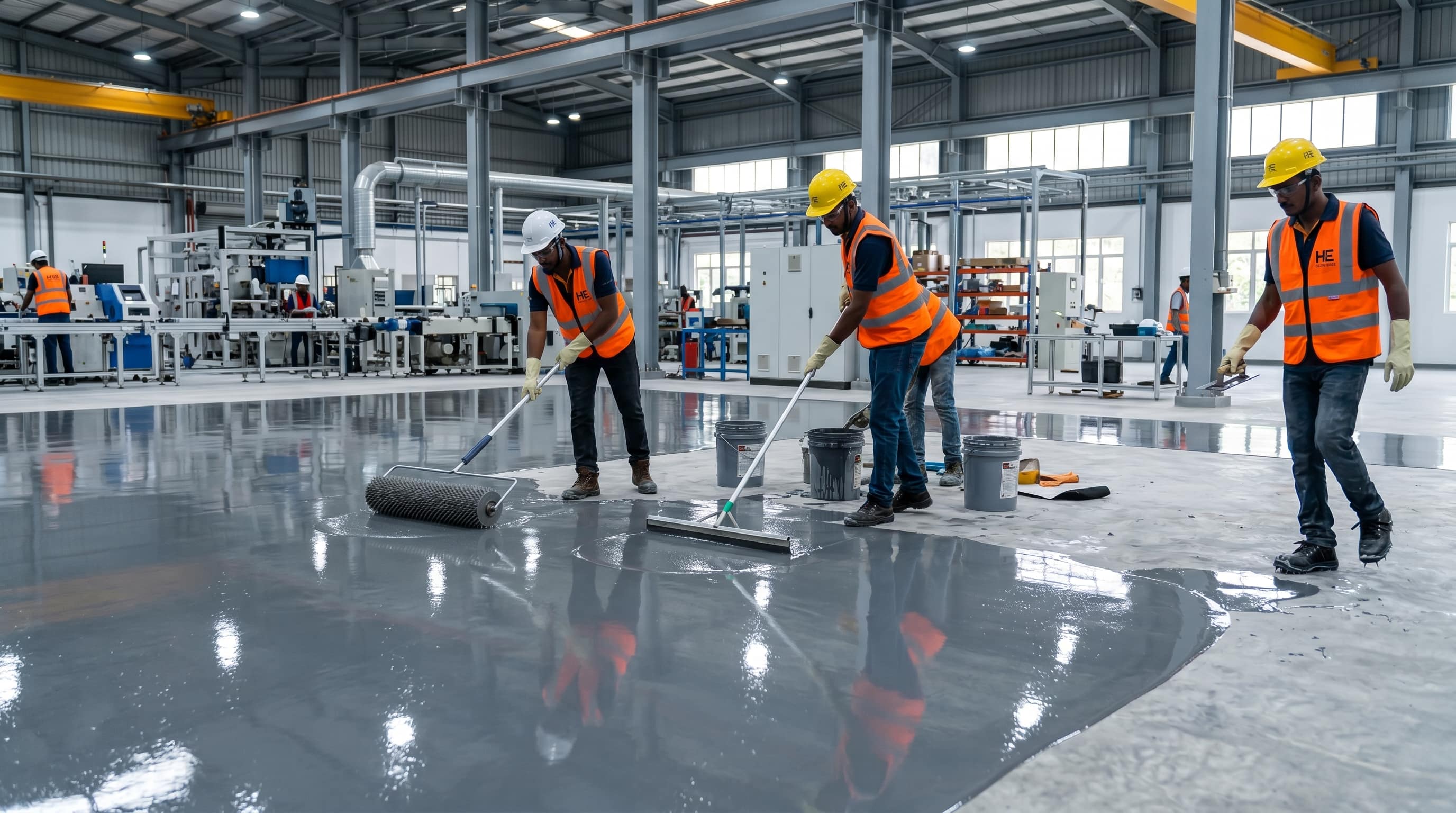 Industrial Flooring service by H.E. Engineering